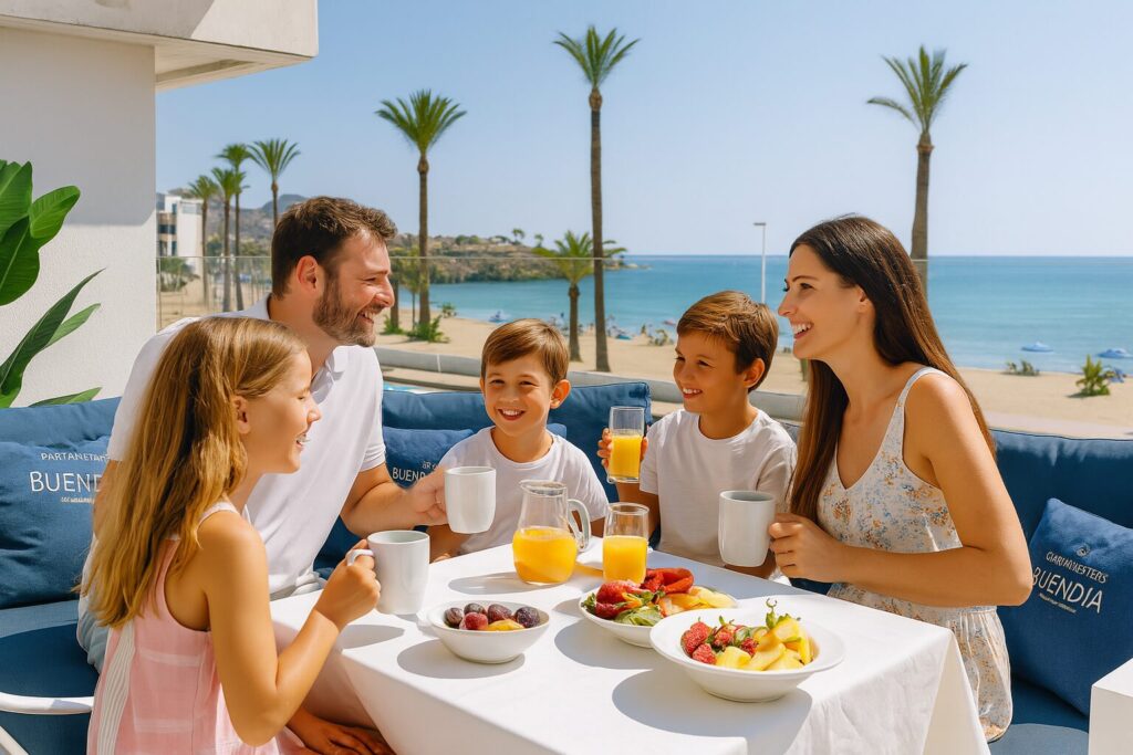 familia frente al mar Apartamentos Buendía