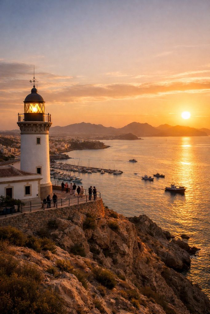 El faro de Puerto de Mazarrón